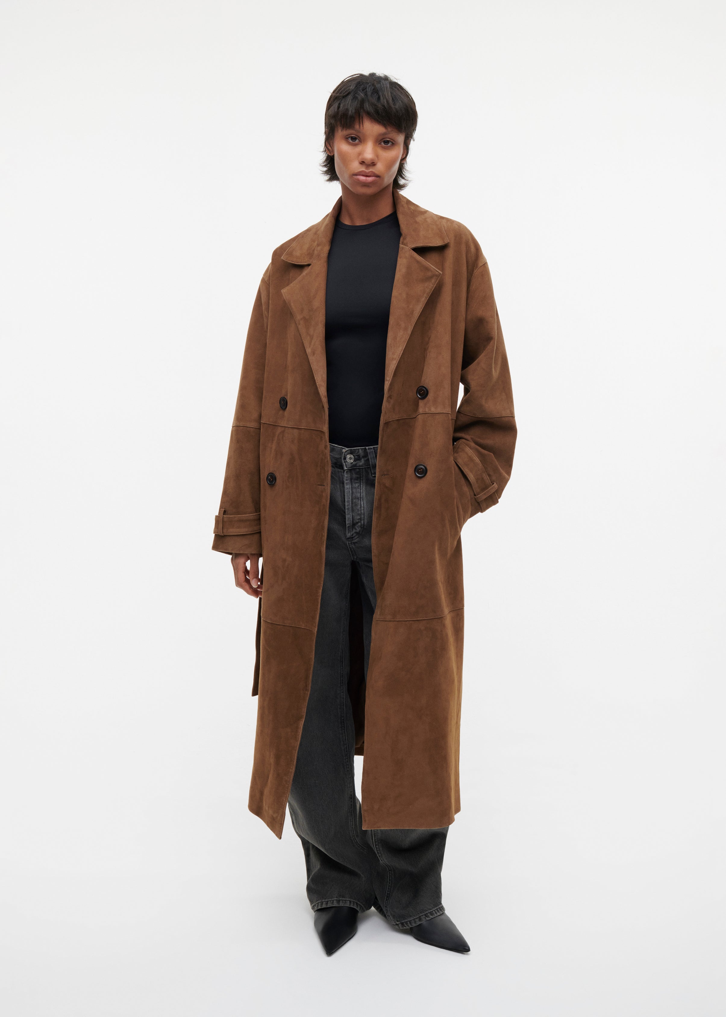 LILY Long Suede Coat