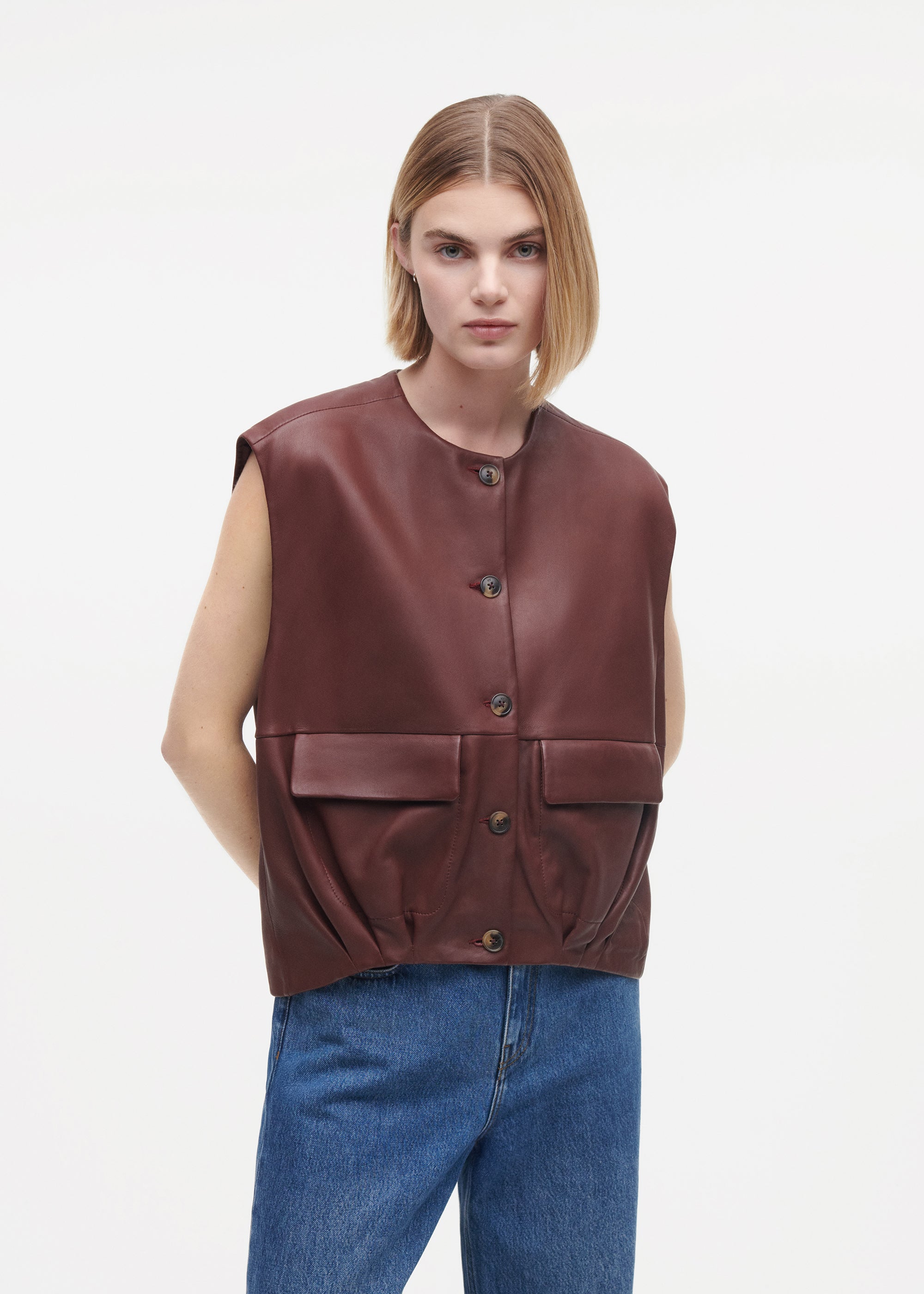 DANIELA Leather Gilet