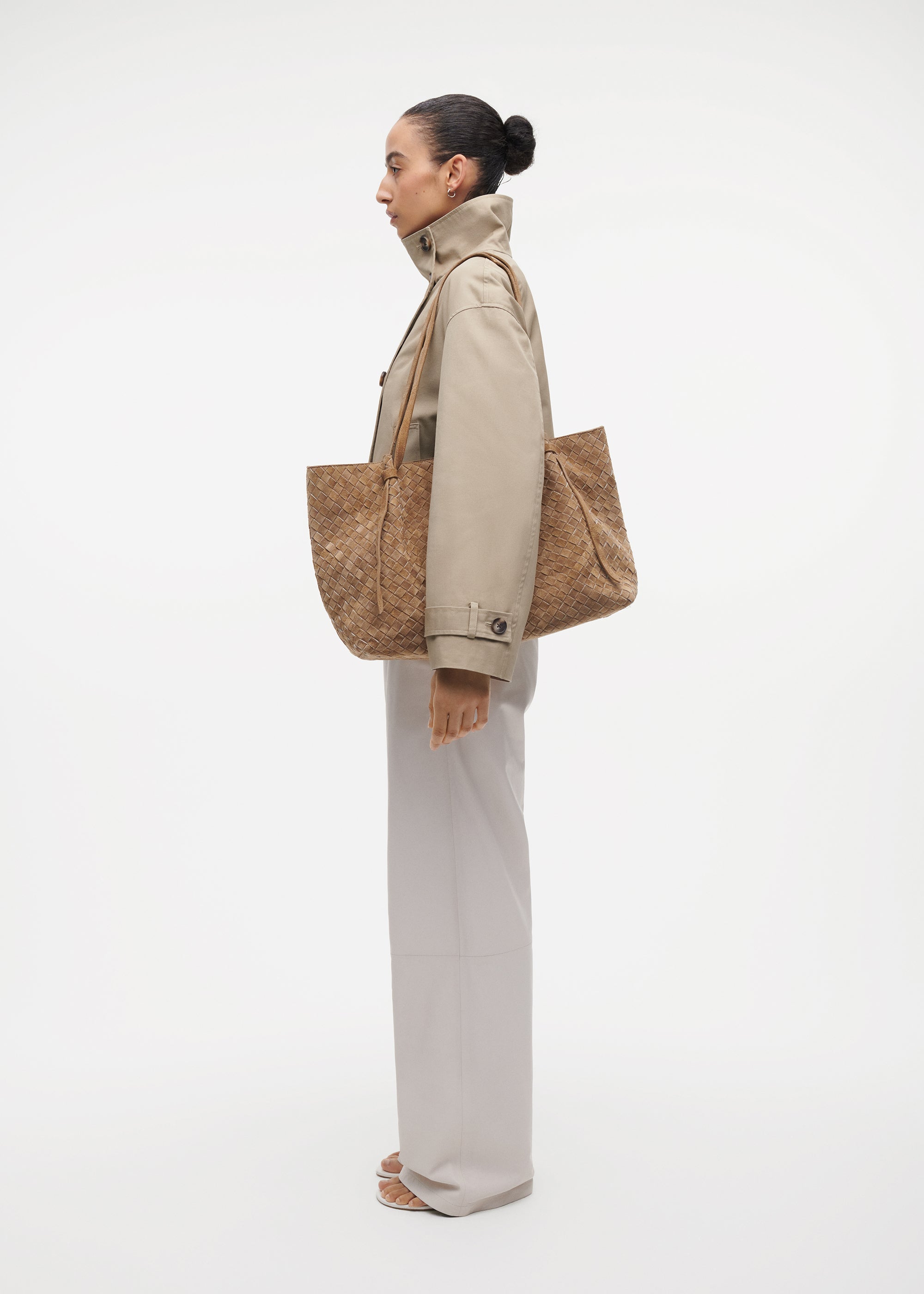 LIANDRA Woven Gritty Suede Bag