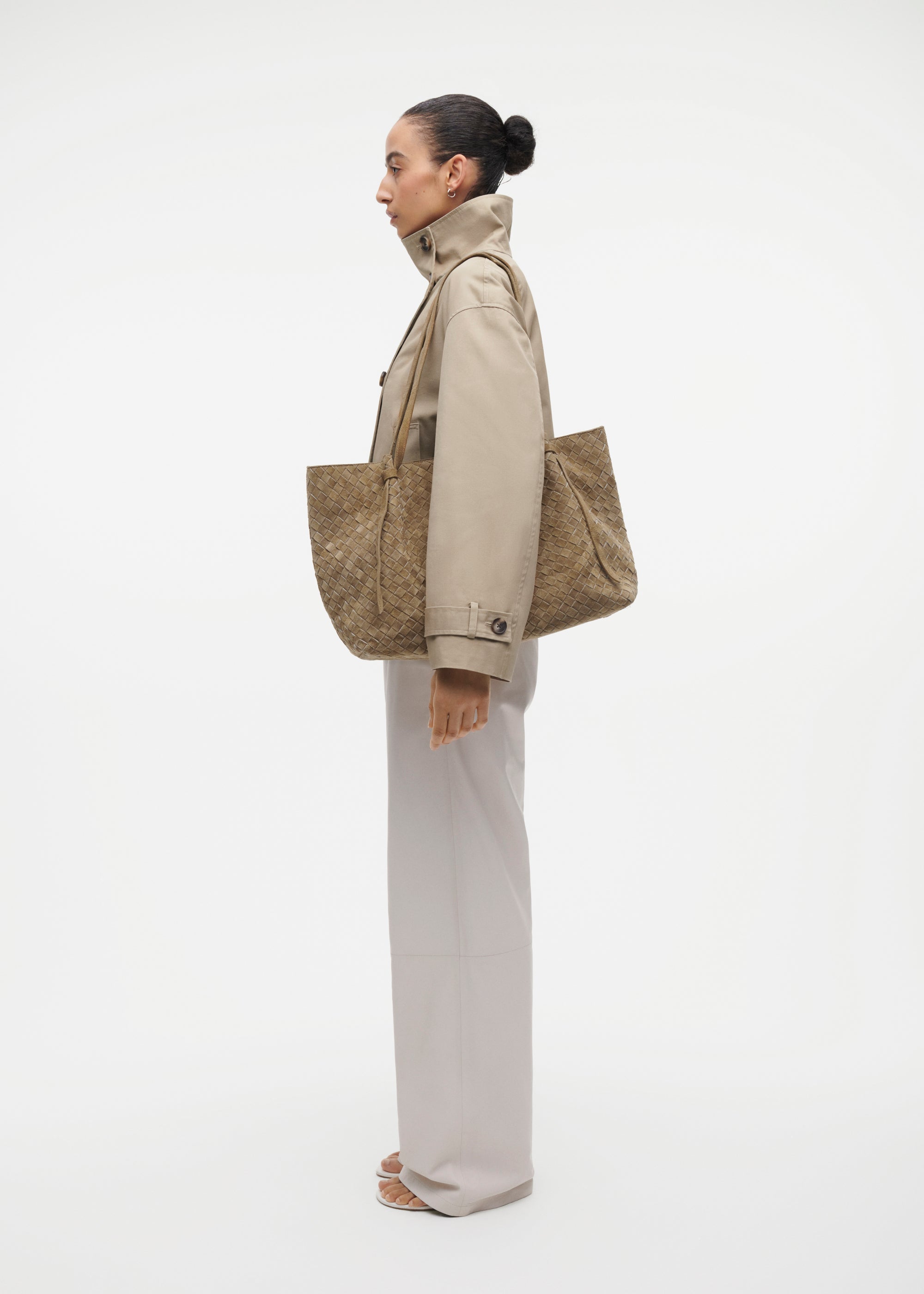 LIANDRA Woven Gritty Suede Bag