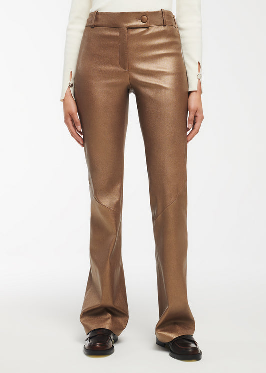 JAELA Leather Flared Trousers