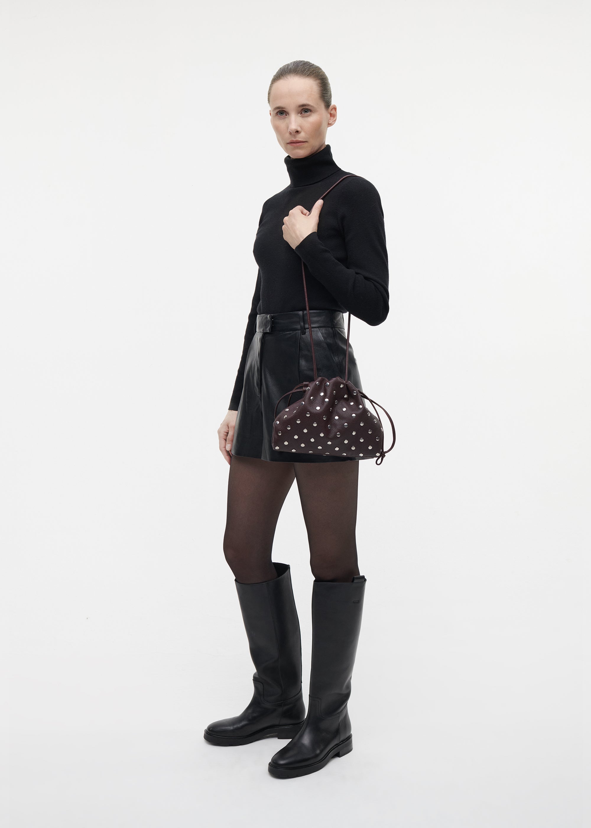 CORA Leather Studs Bag