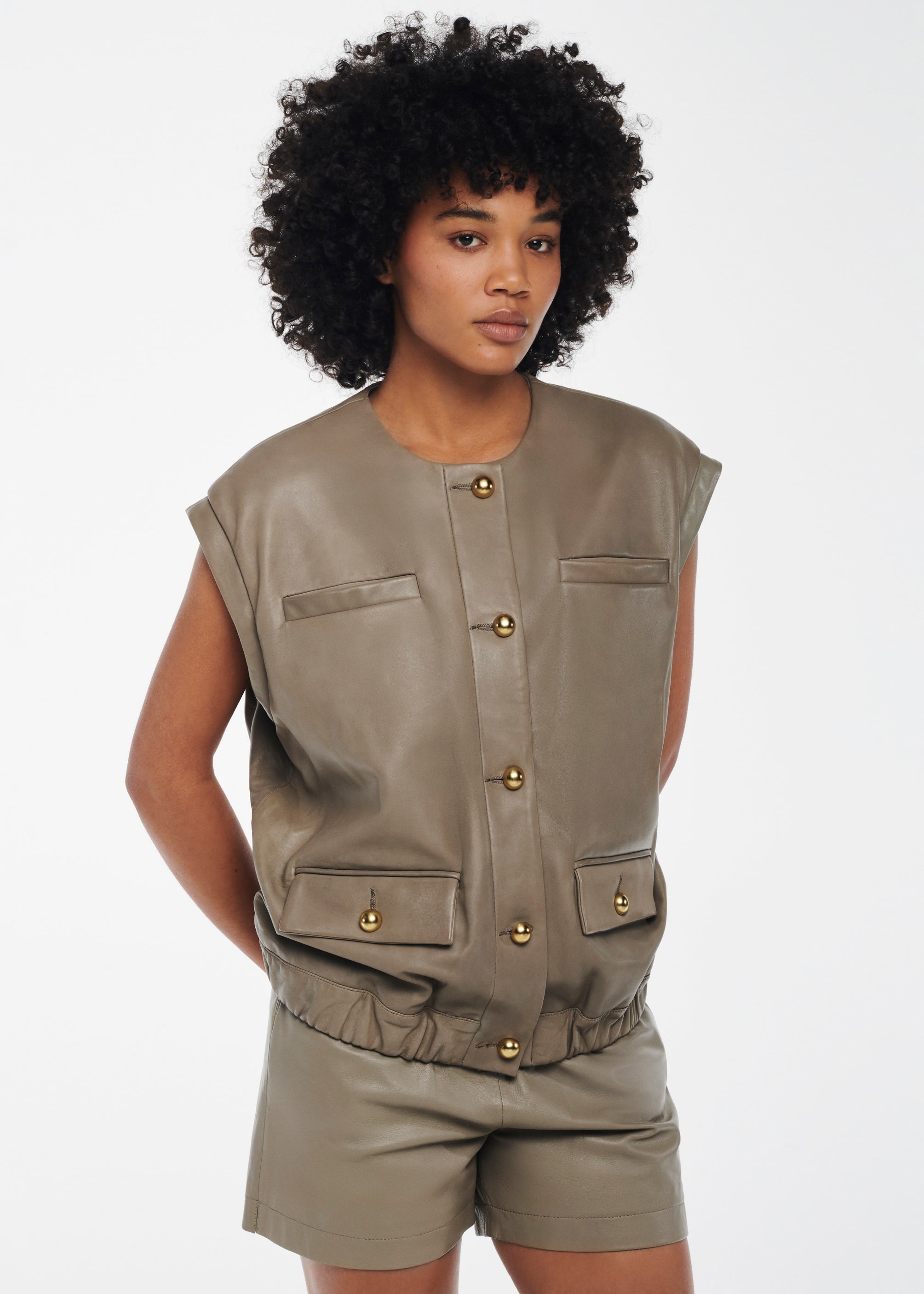 CLEA Leather Gilet