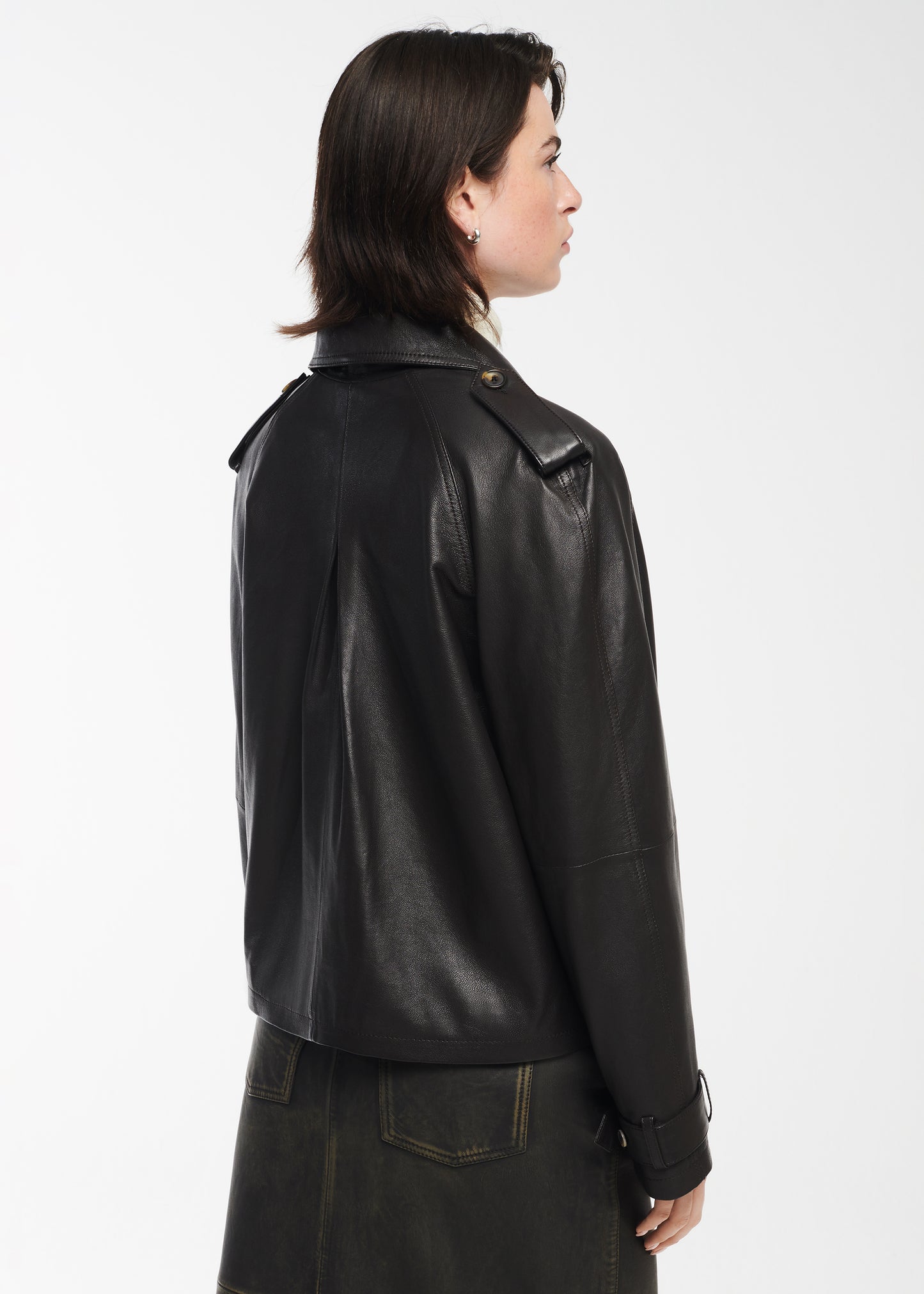 MALENE Leather Trenchcoat