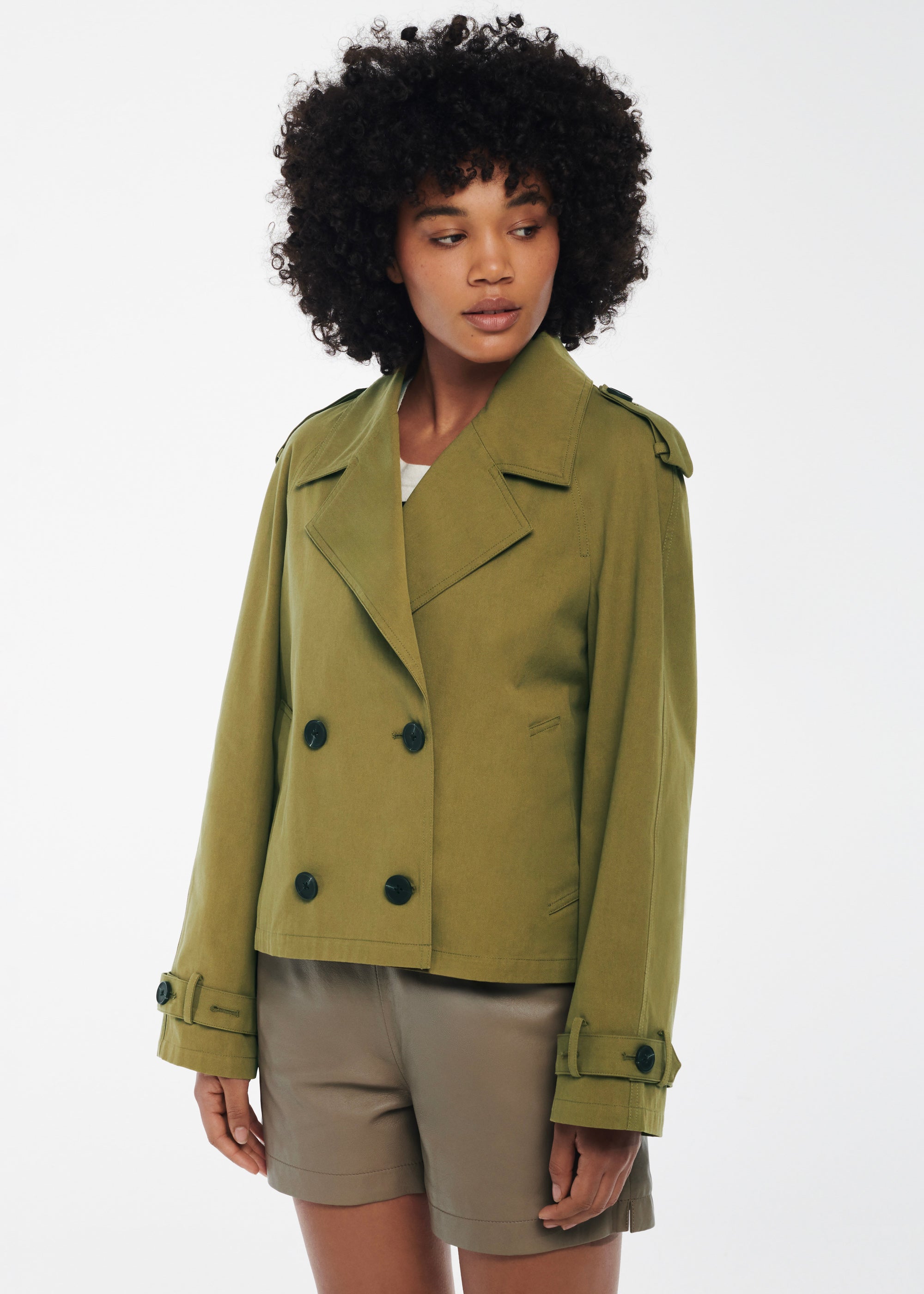SAMORA Cropped Trenchcoat