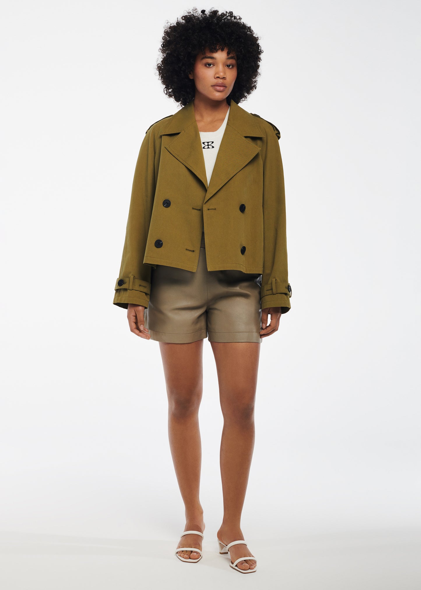 SAMORA Cropped Trenchcoat