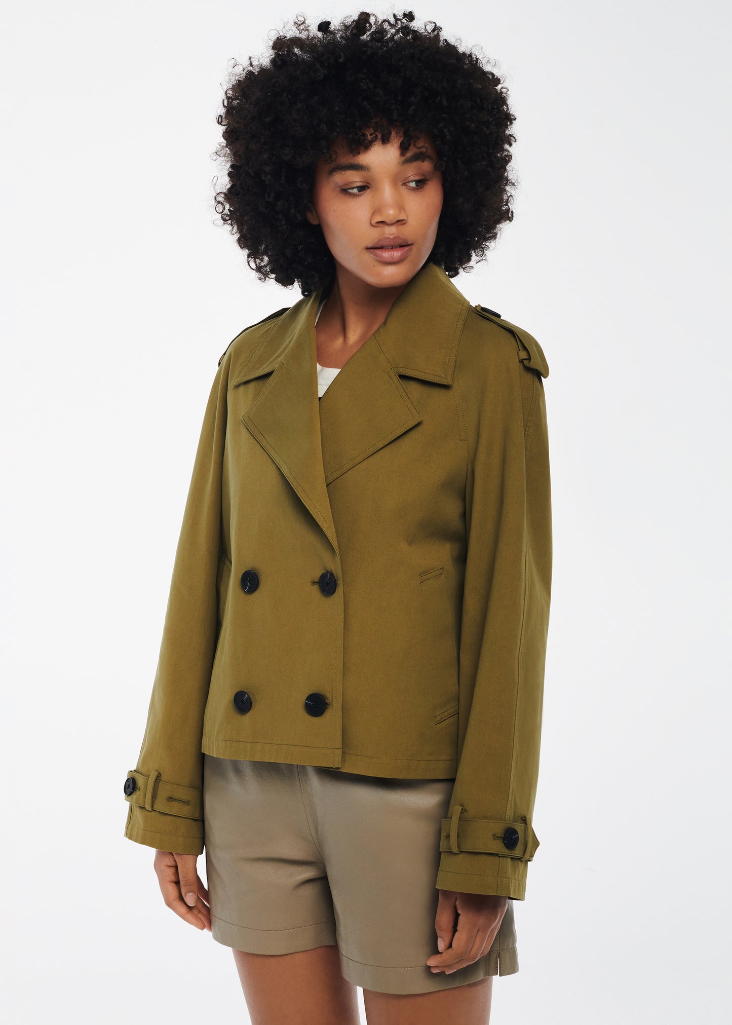 SAMORA Cropped Trenchcoat