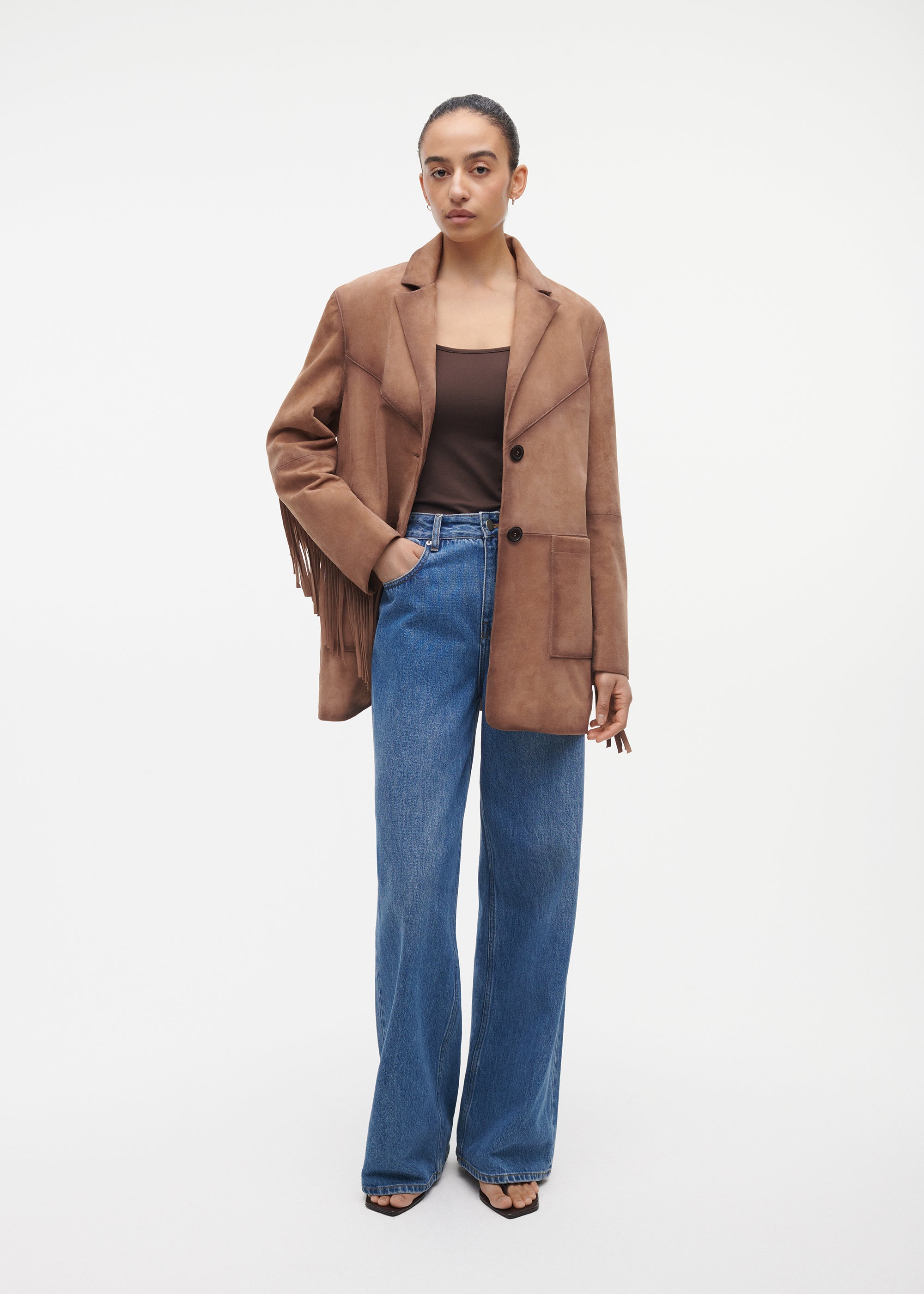 VITORIA Suede Fringe Jacket
