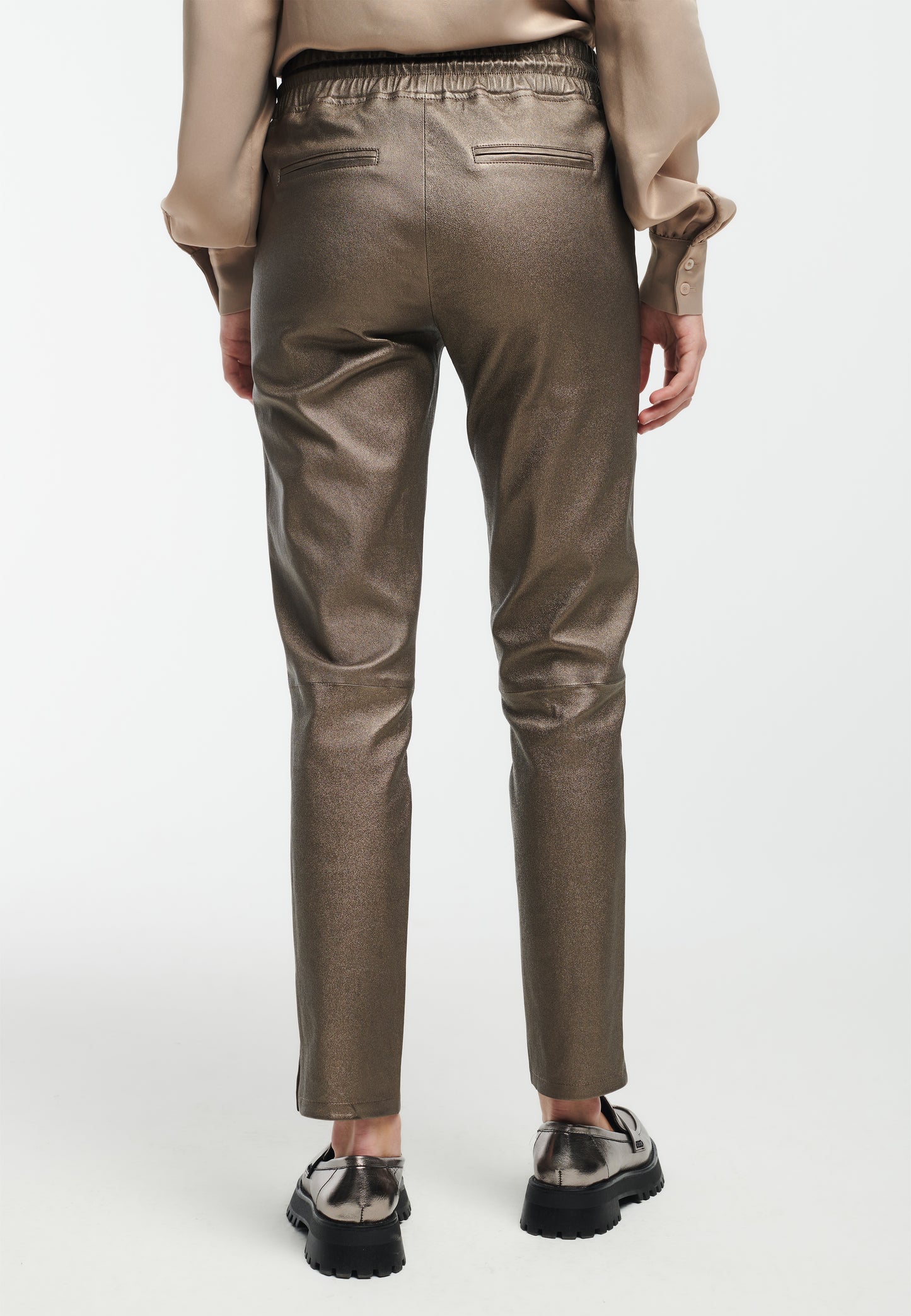 NAOMI Slim Fit Leather Trousers