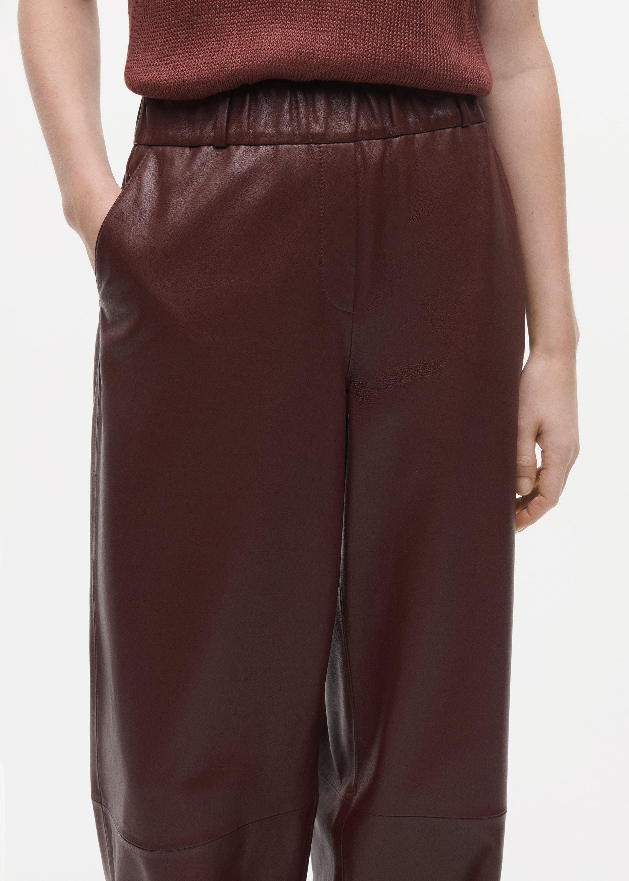 THALINA Leather Trousers