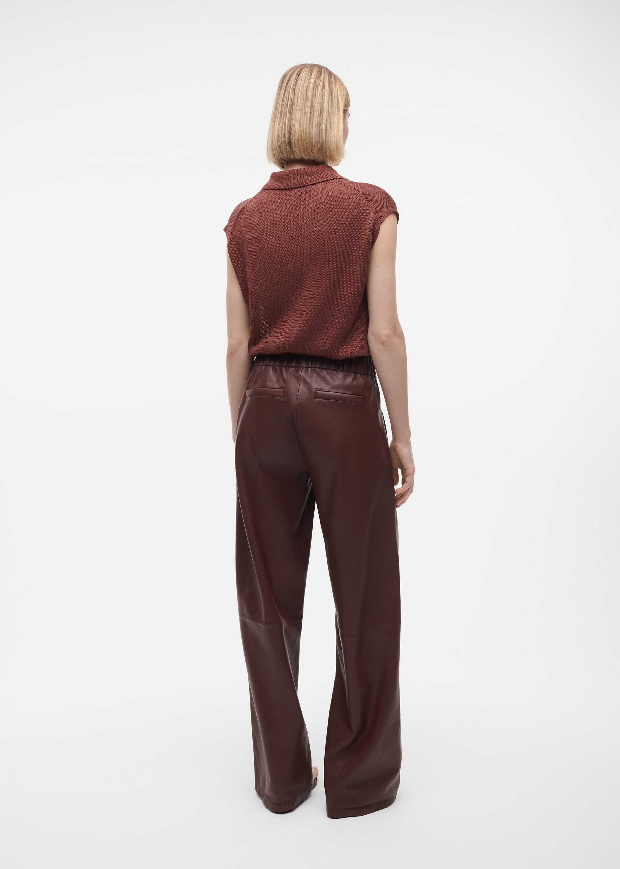 THALINA Leather Trousers