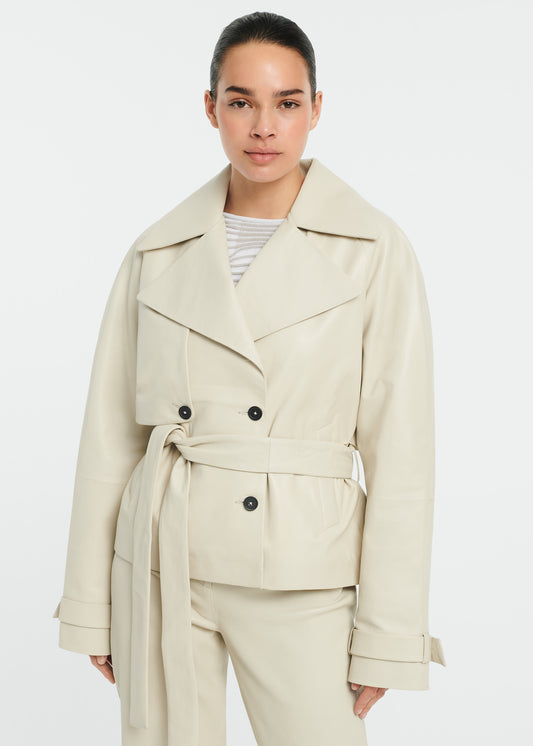 ANZA Leather Trenchcoat