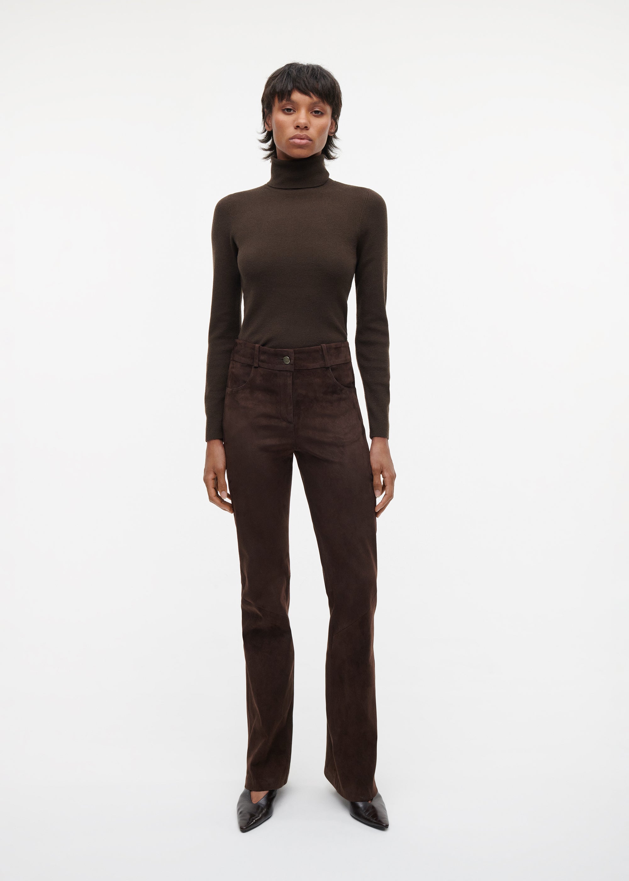 DUANA Suede Stretch Trousers