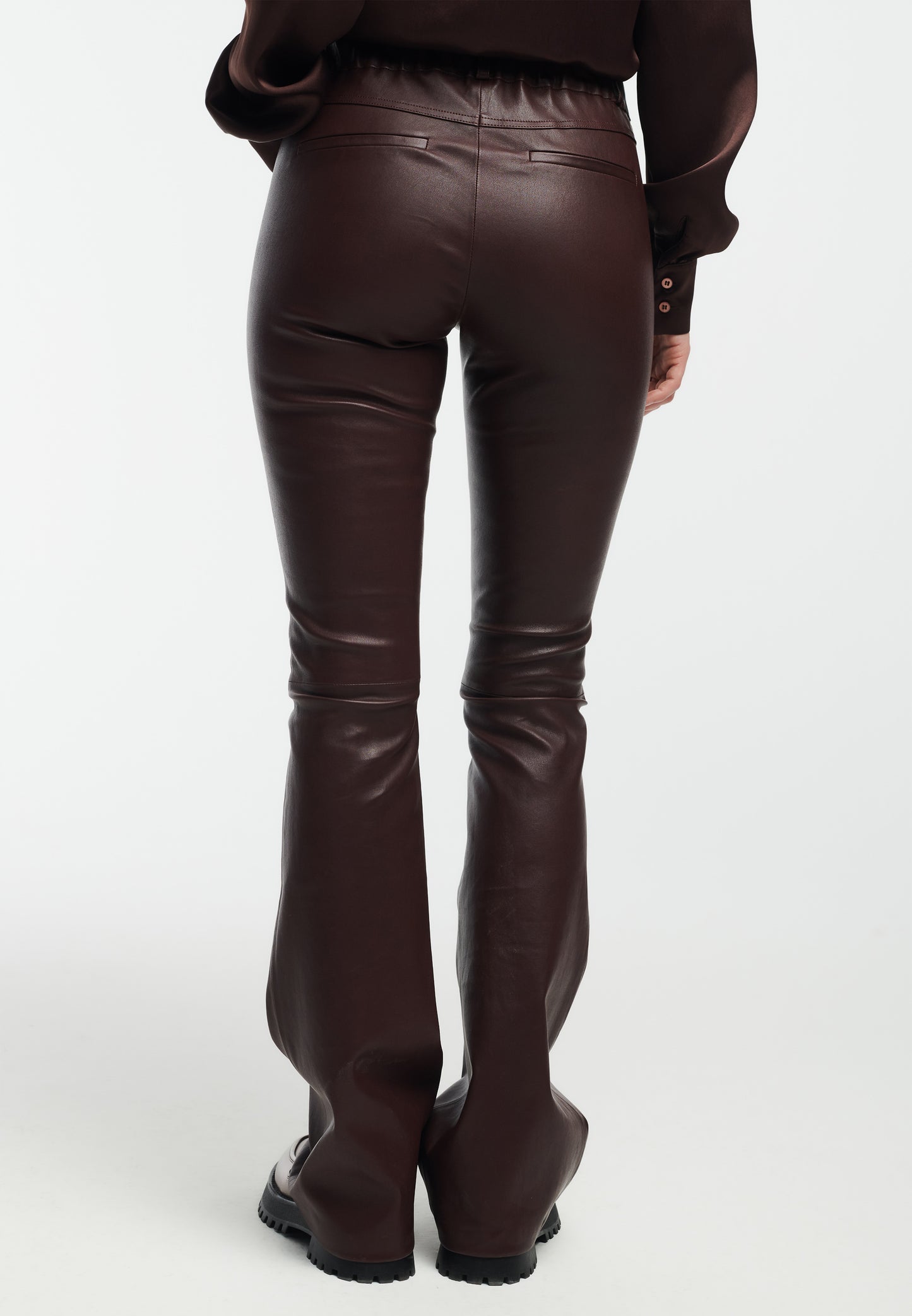 JAELA Leather Flared Trousers