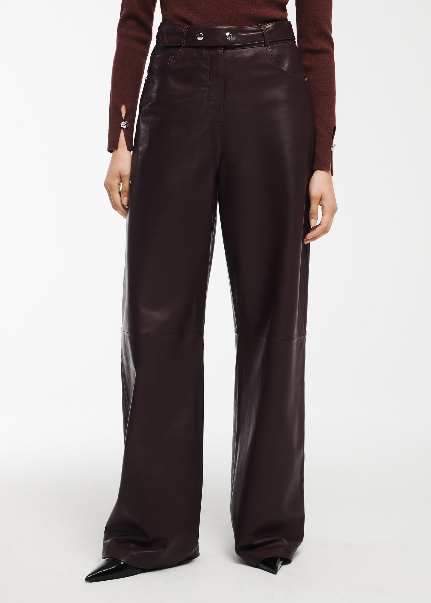 KAIA Leather Trousers