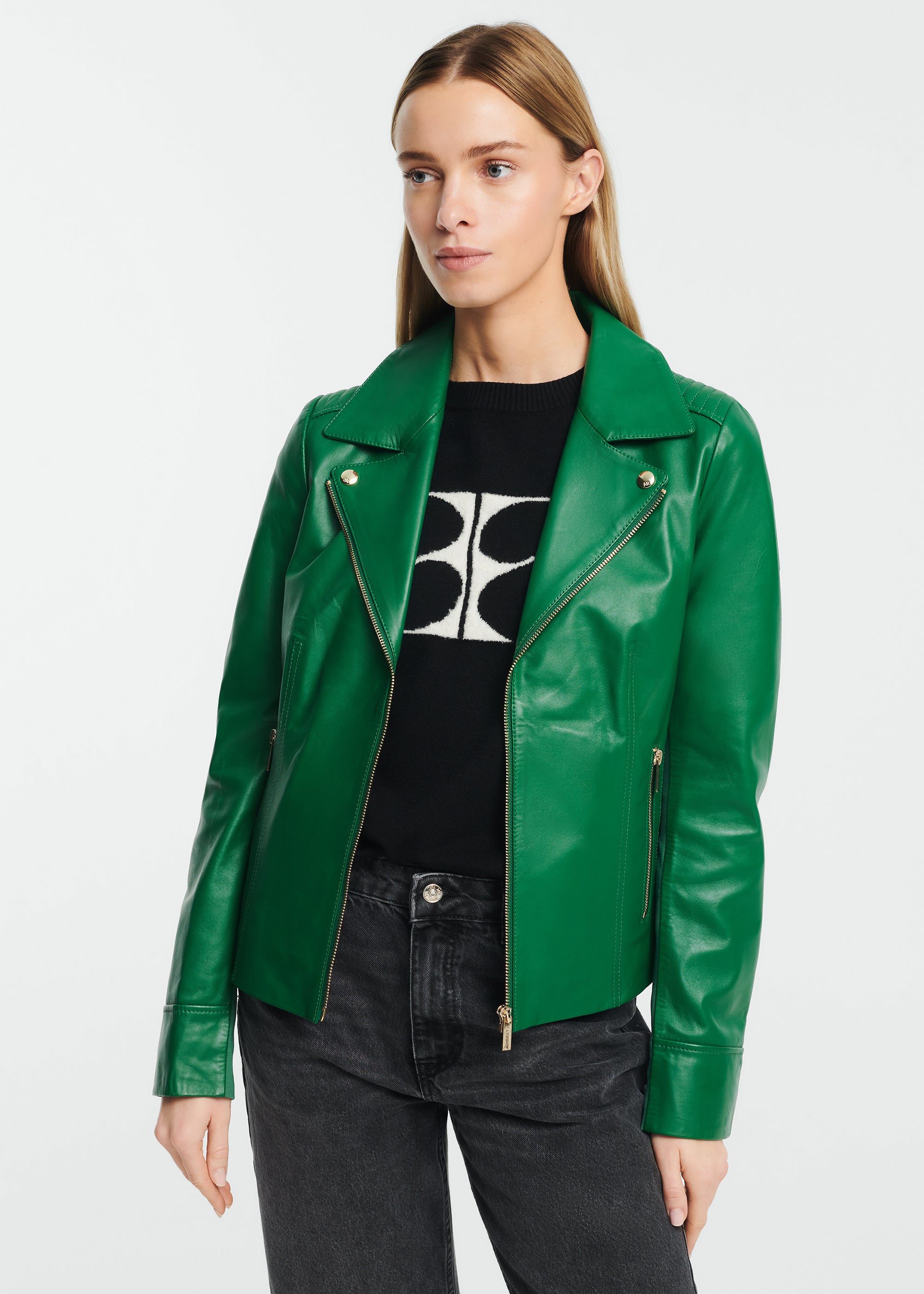 KENDALL Leather Biker Jacket