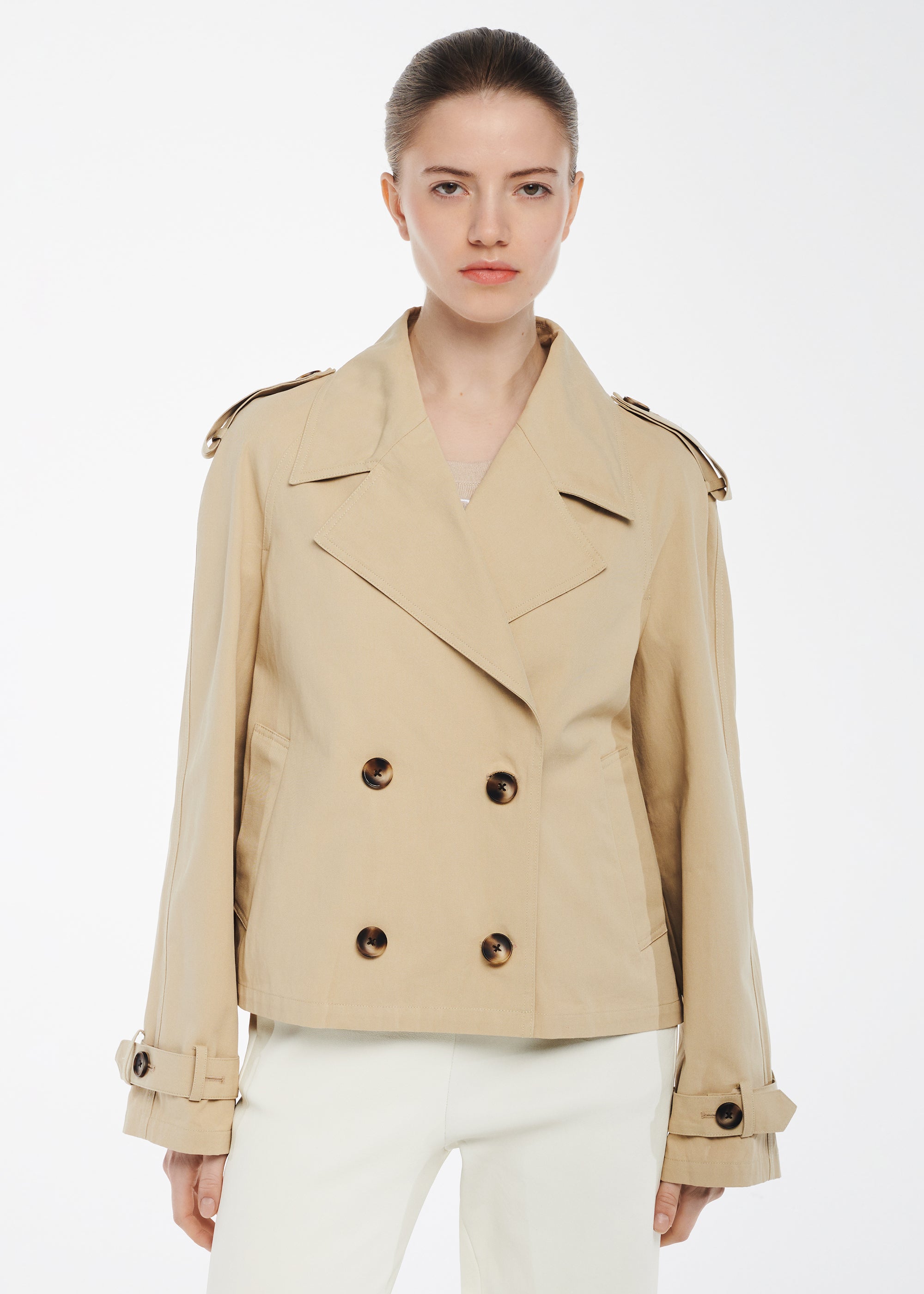 SAMORA Cropped Trenchcoat