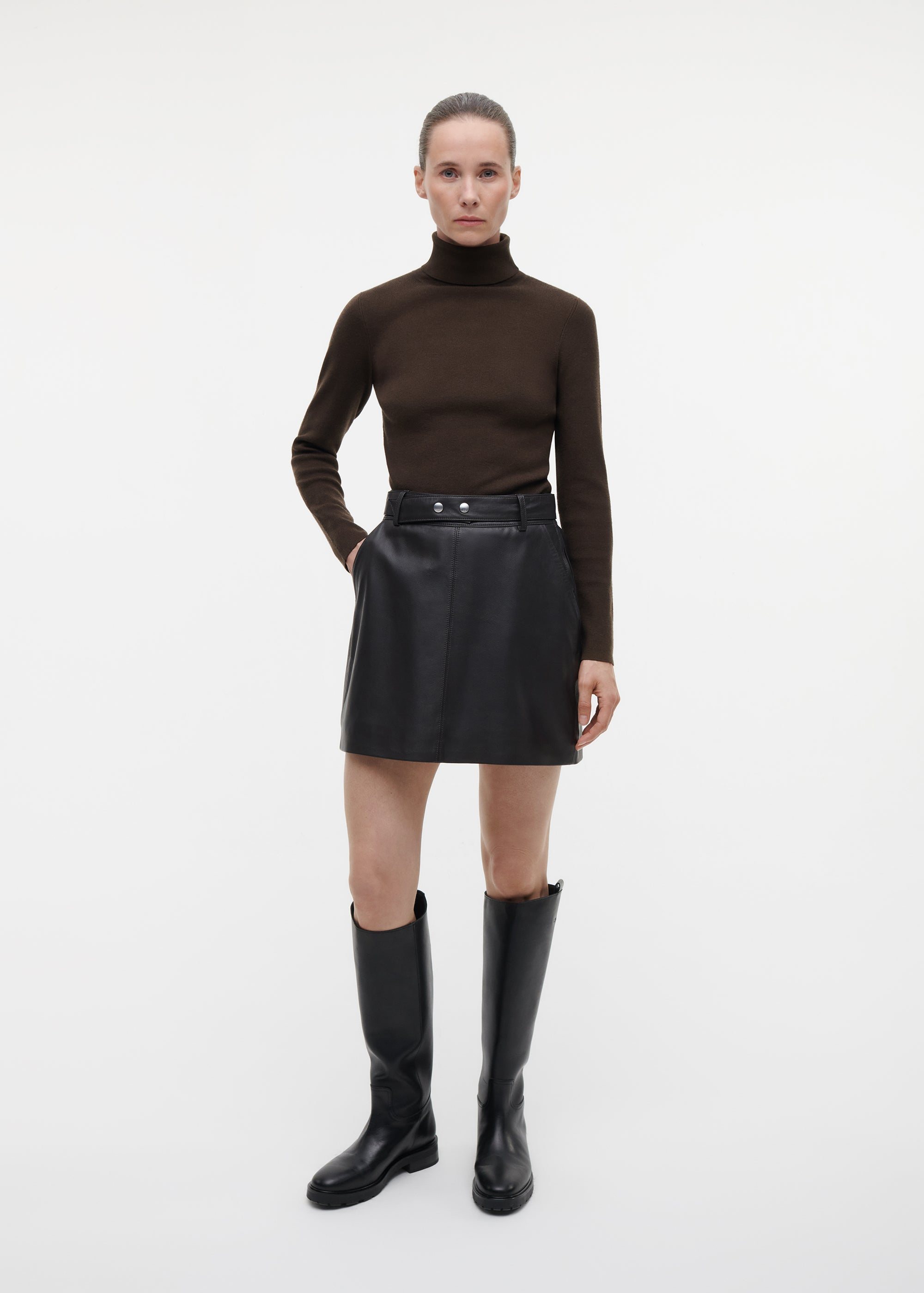 LAIN Leather Mini Skirt
