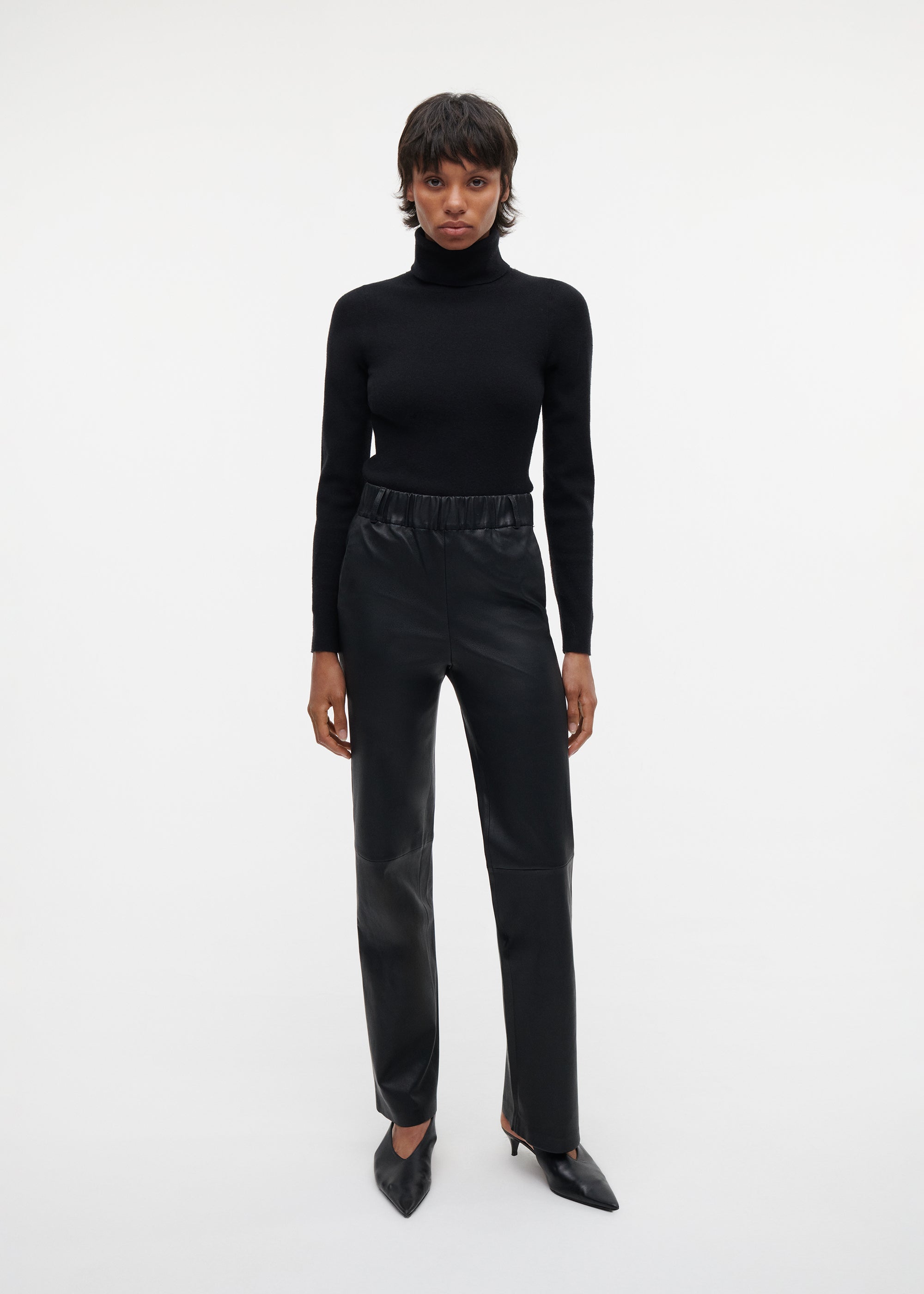 AILIS Stretch Leather Trousers