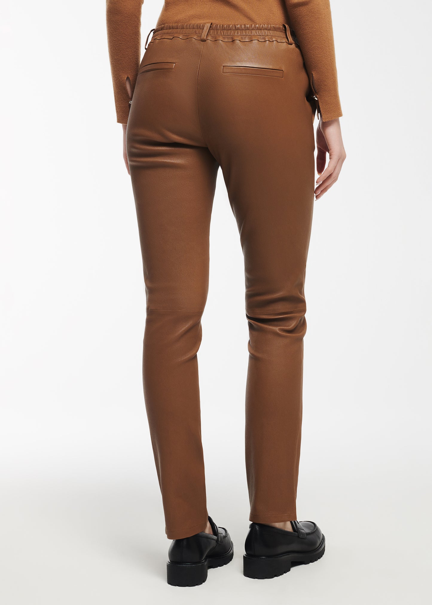 NESSIA Stretch Leather Trousers