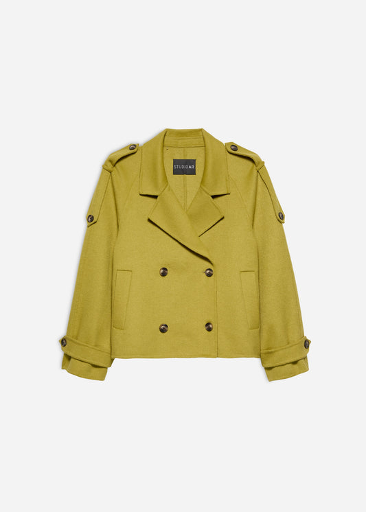 LEXINE Wool Trench Coat
