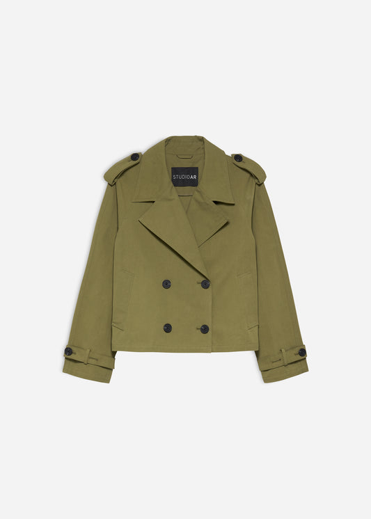 SAMORA Cropped Trenchcoat