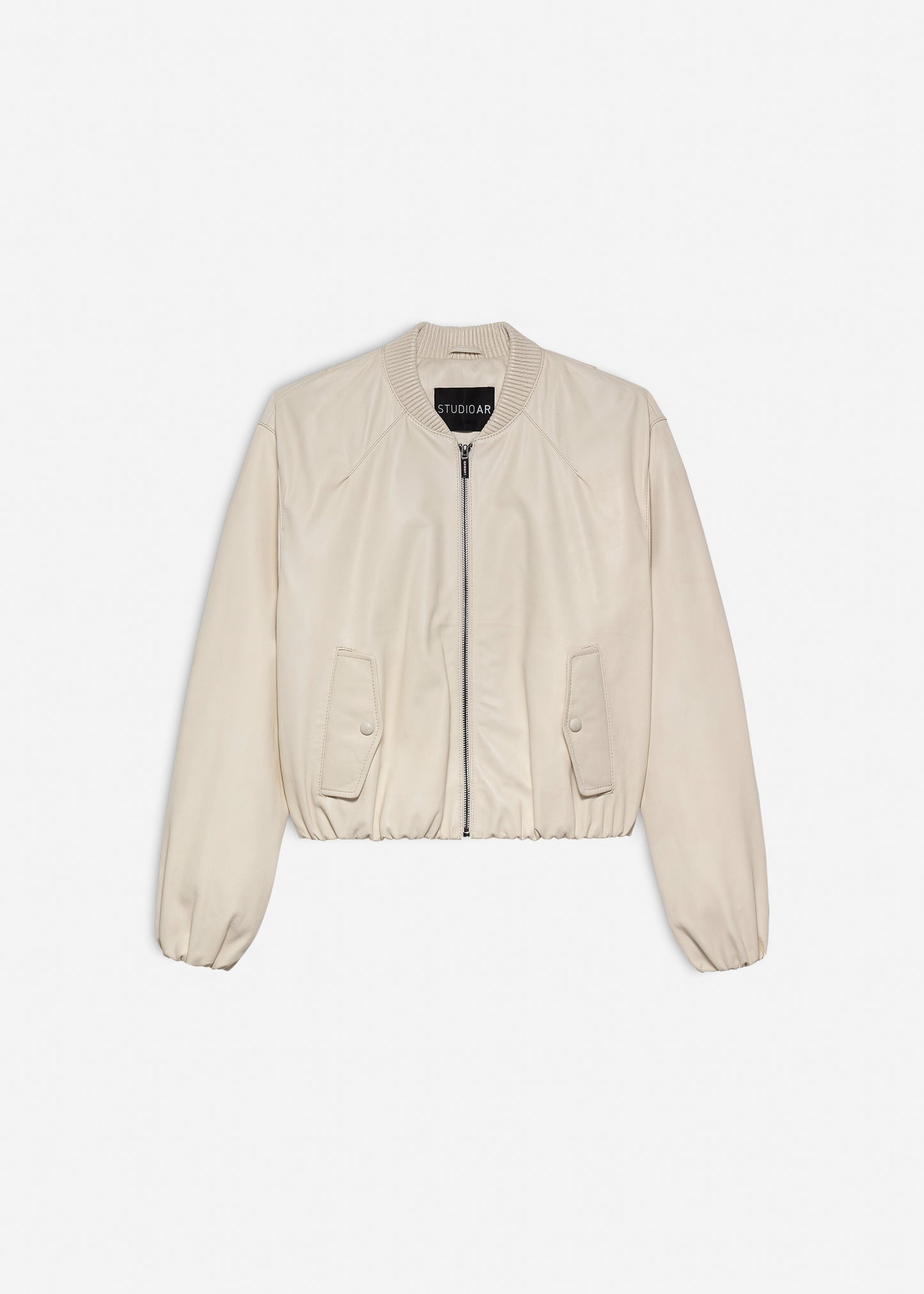 XENIA Leather Bomber Jacket